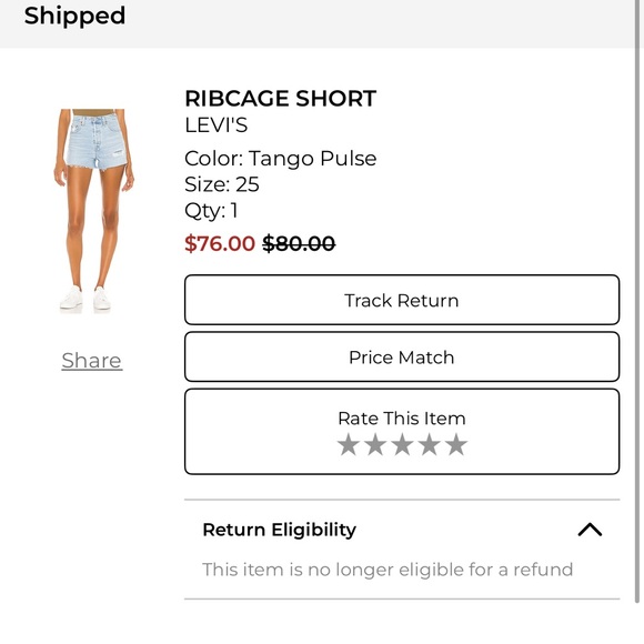 Levi’s Ribcage Short - Picture 3 of 5